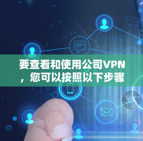 要查看和使用公司VPN，您可以按照以下步骤进行