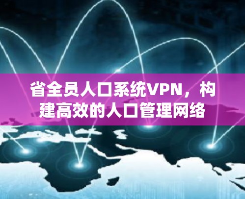 省全员人口系统VPN,构建高效的人口管理网络