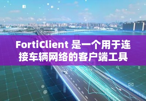 FortiClient 是一个用于连接车辆网络的客户端工具,主要功能包括读取设备的状态、网络信息和数据包。以下是详细的使用指南